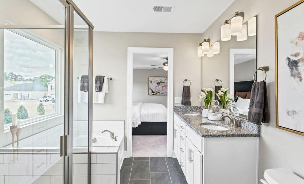 Furnished interior in a model home at Highland Bluff in Aiken (Image 13).