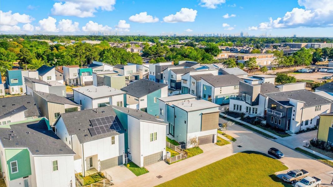 Aerial view of the Avondale community in Houston, TX, showing layout and nearby surroundings (Image 10).