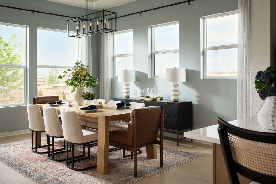 Furnished interior in a model home at The Aurora Highlands The Vistas in Aurora (Image 8). Furnished interior in a model home at The Aurora Highlands The Vistas in Aurora (Image 8).