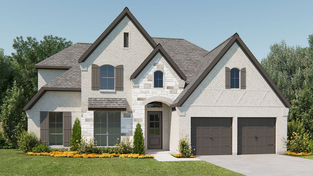 Front exterior of a home in the Santa Rita Ranch - Eldorado community, located in Liberty Hill, TX (Image 5).