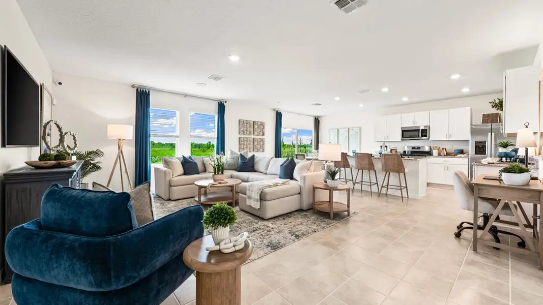 Furnished interior in a model home at Firethorn in Parrish (Image 16).