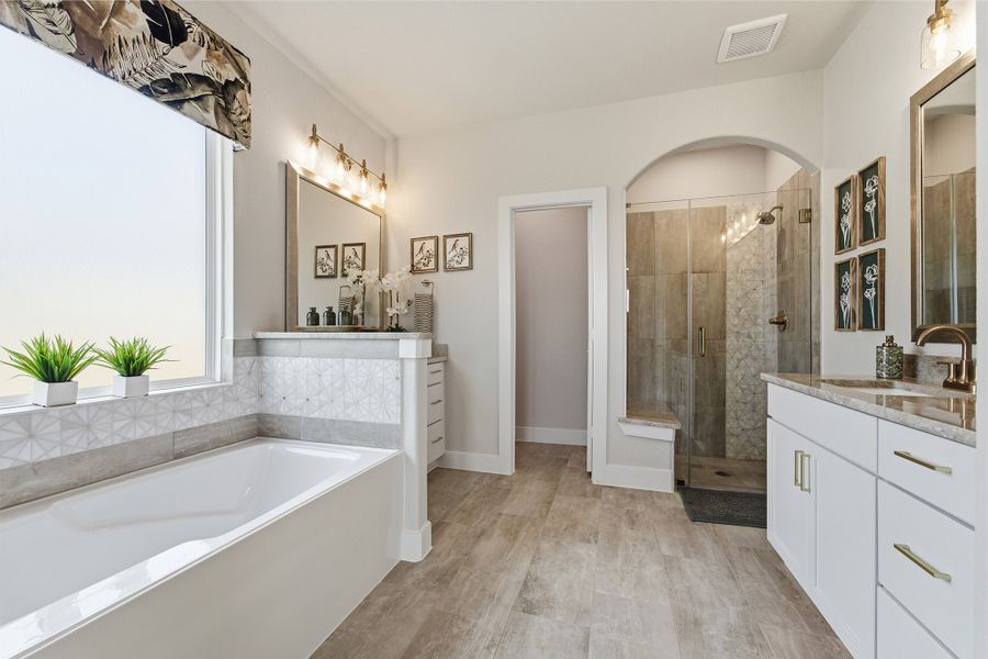 Furnished interior in a model home at Sundance Cove in Crosby (Image 28).