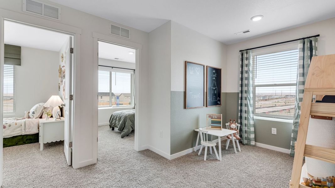 Furnished interior in a model home at The Ridge at Lorson Ranch in Colorado Springs (Image 21).