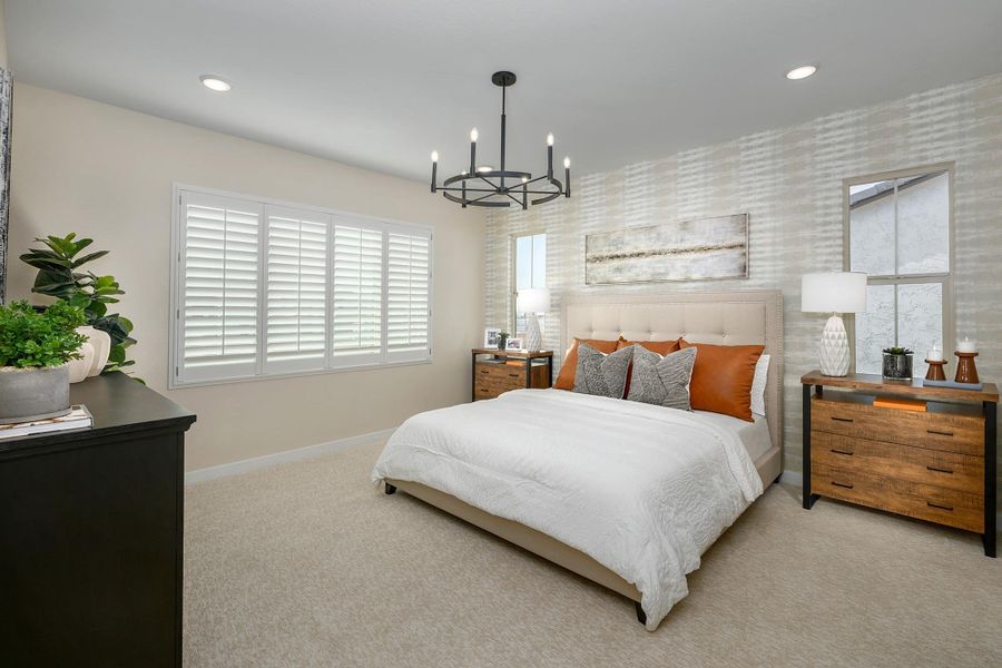 Furnished interior in a model home at Rev at Eastmark in Mesa (Image 7).