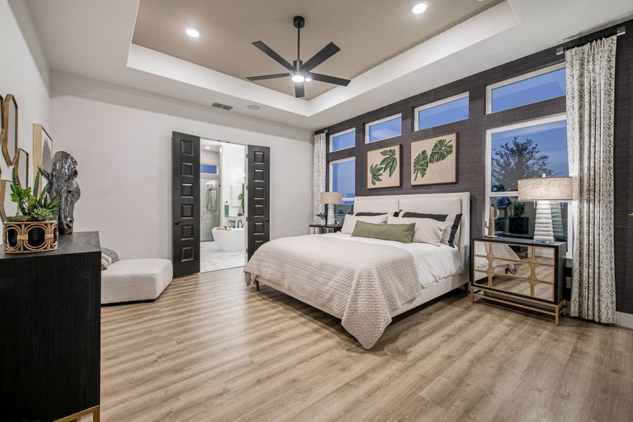 Furnished interior in a model home at Mesa Western in Cibolo (Image 7).