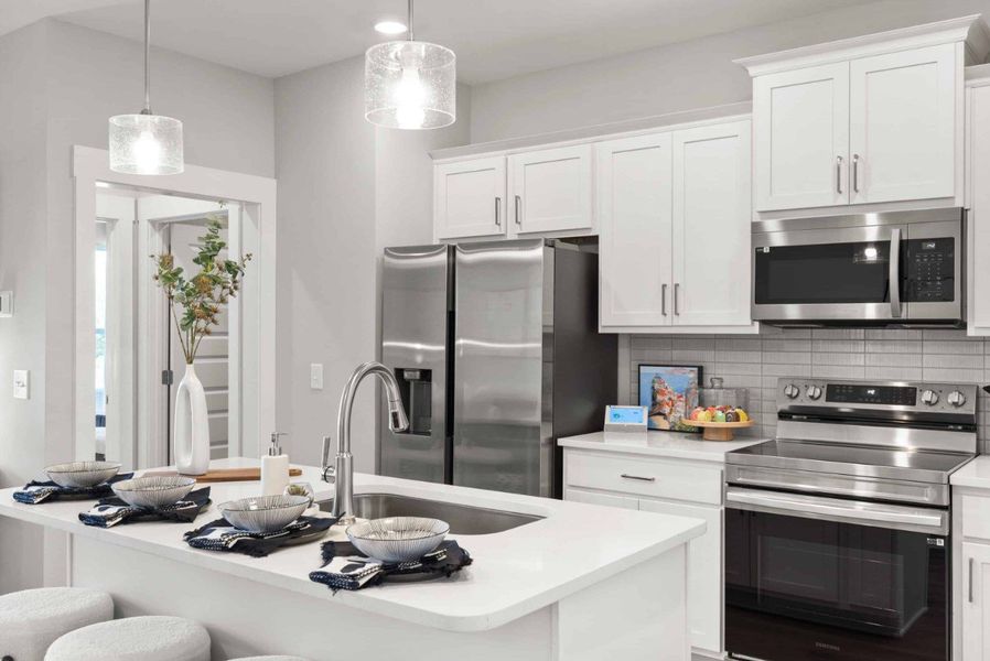 Furnished interior in a model home at Stonecrest Townhomes in Hendersonville (Image 9).