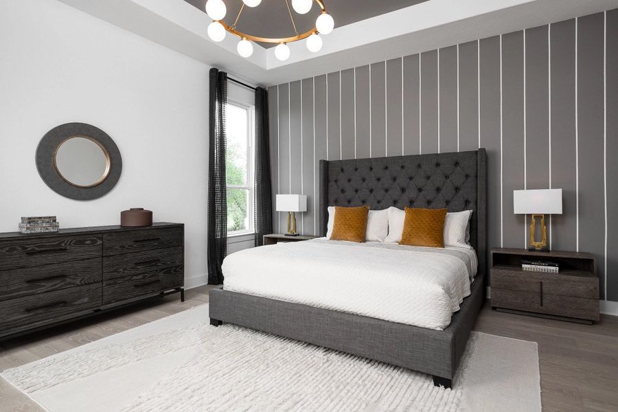 Furnished interior in a model home at The Trails at Carmel 60s in Pflugerville (Image 7).