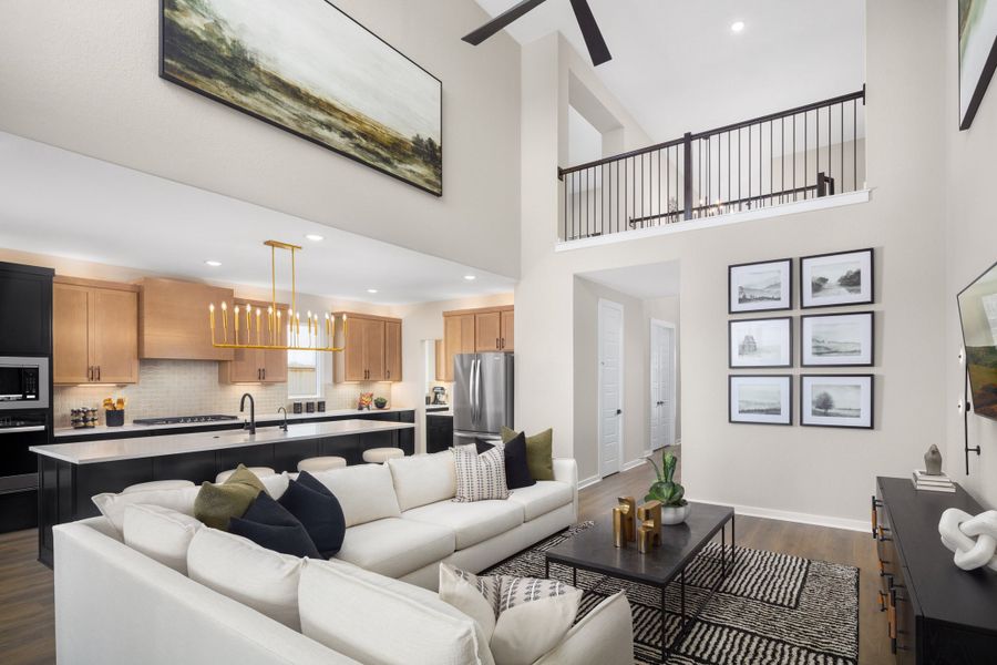 Furnished interior in a model home at The Parklands in Santa Clara (Image 9).
