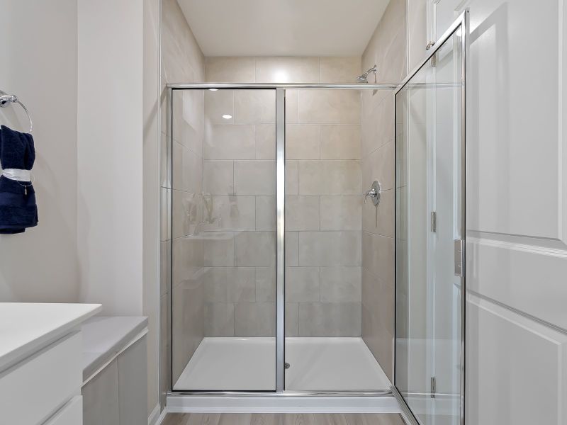 Furnished interior in a model home at The Rows at Buffaloe Reserve in Raleigh (Image 18).