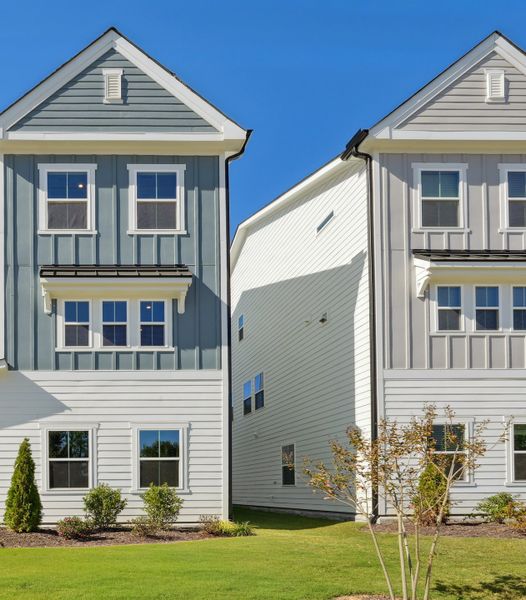 Front exterior of a home in the Twinleaf Townes community, located in Chapel Hill, NC (Image 7).