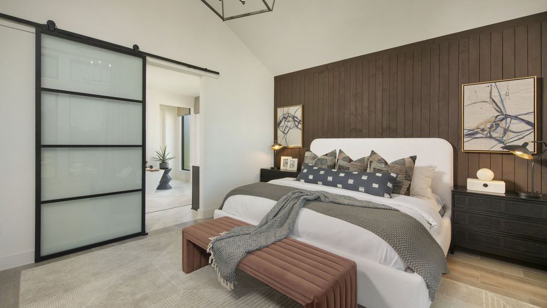 Furnished interior in a model home at Easton Park 60' in Austin (Image 18).