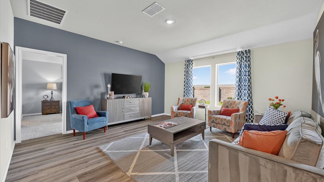 Furnished interior in a model home at The Hills at Reunion in Newark (Image 24).