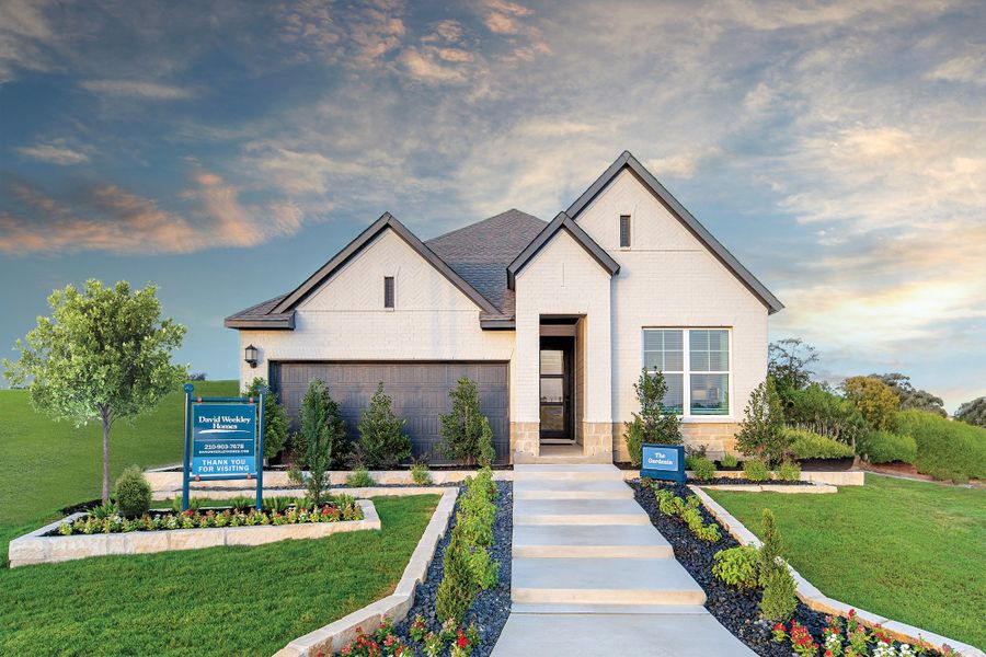 Front exterior of a home in the Mayfair - Select Garden Series community, located in New Braunfels, TX (Image 3).