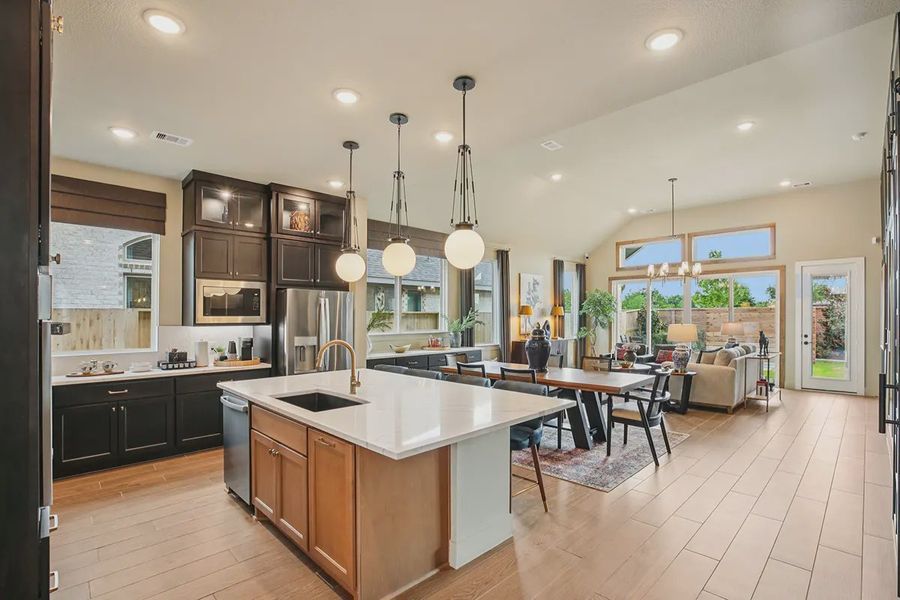 Furnished interior in a model home at Meridiana 50's in Manvel (Image 26).