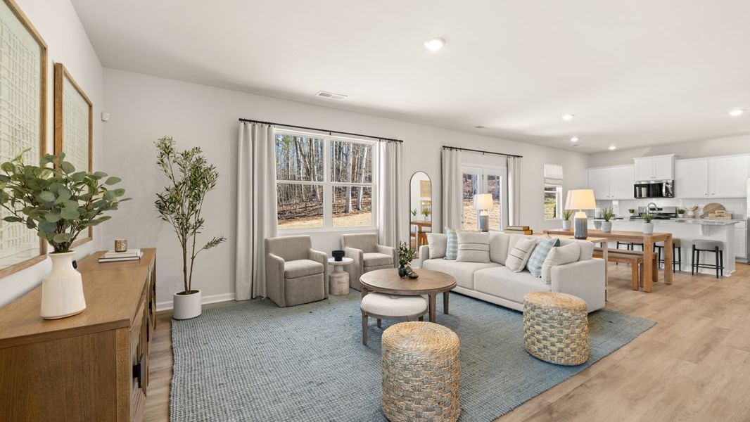 Furnished interior in a model home at South Wind in Fairburn (Image 14).