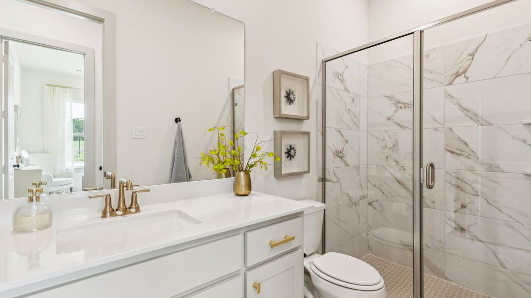 Furnished interior in a model home at The Heights at Uptown in Celina (Image 11).