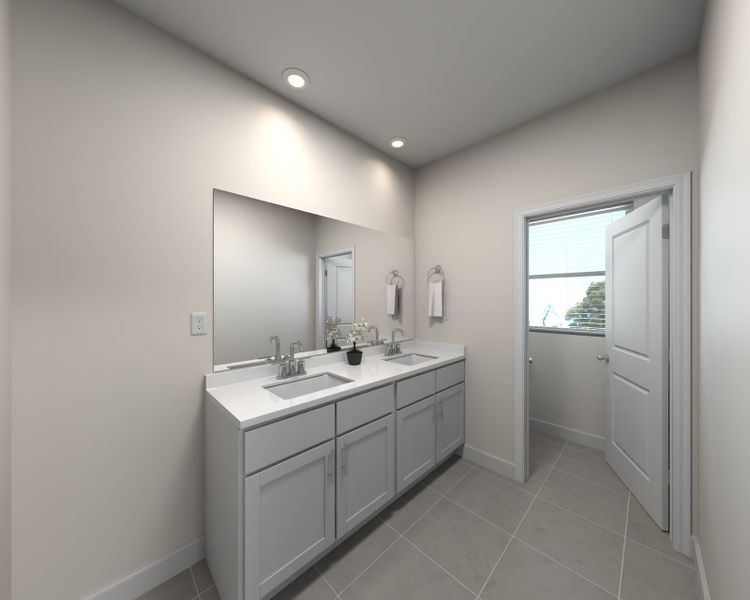 Furnished interior in a model home at Crossrail Station in Mooresville (Image 12).