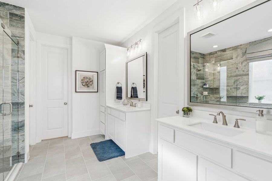 Furnished interior in a model home at Landmark in Denton (Image 34).