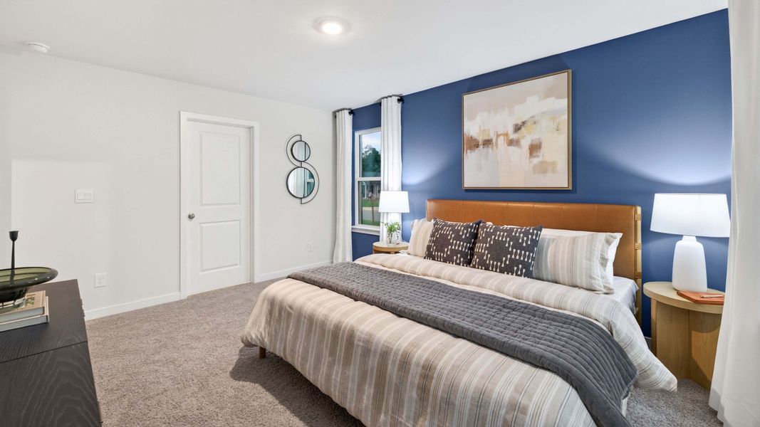 Furnished interior in a model home at The Townes at Troutman in Troutman (Image 15). Furnished interior in a model home at The Townes at Troutman in Troutman (Image 15).