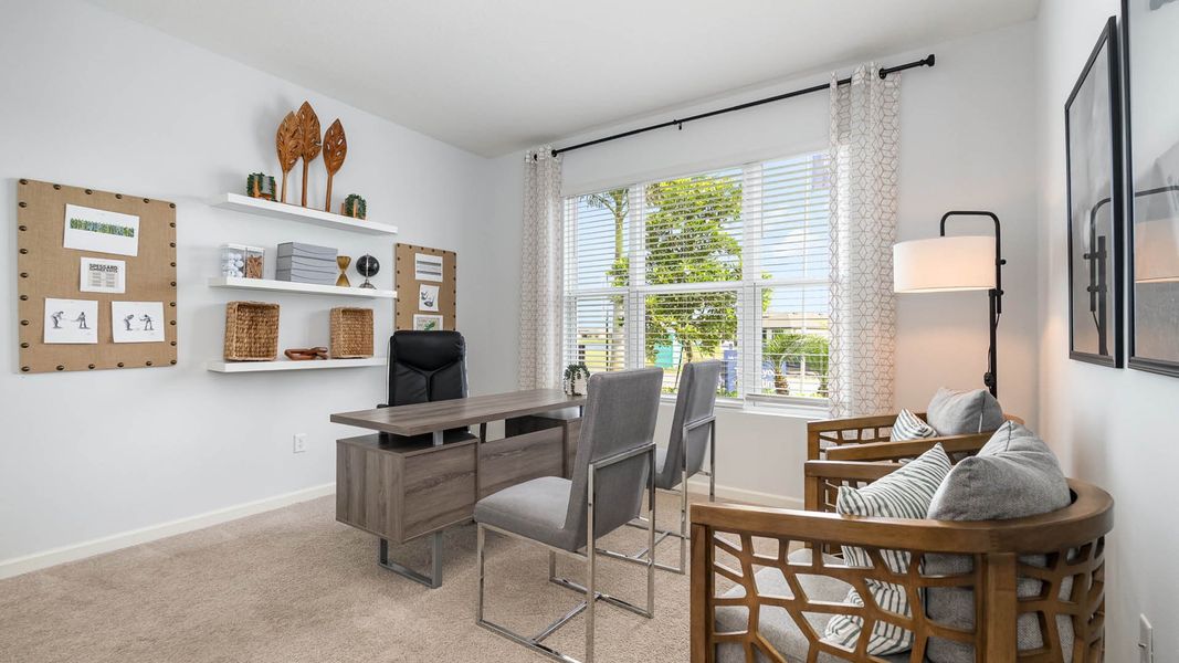 Furnished interior in a model home at Crystal Bay Estates in Grant-Valkaria (Image 23).