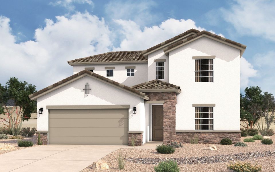 Front exterior of a home in the Verdancia community, located in El Paso, TX (Image 13). Front exterior of a home in the Verdancia community, located in El Paso, TX (Image 13).