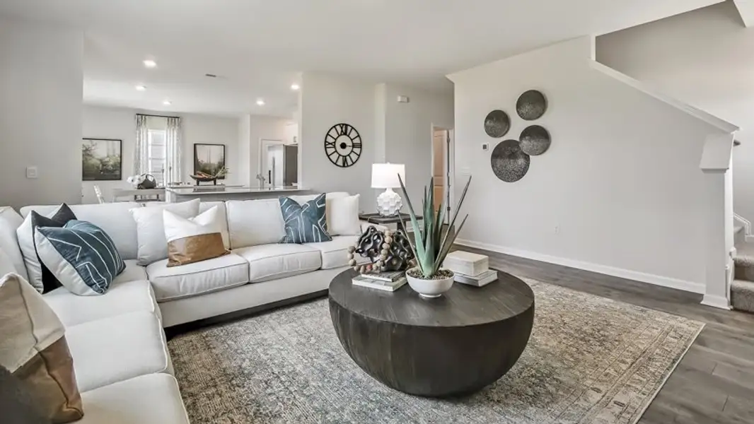 Furnished interior in a model home at The Reserve at Prestleigh in Wake Forest (Image 48).