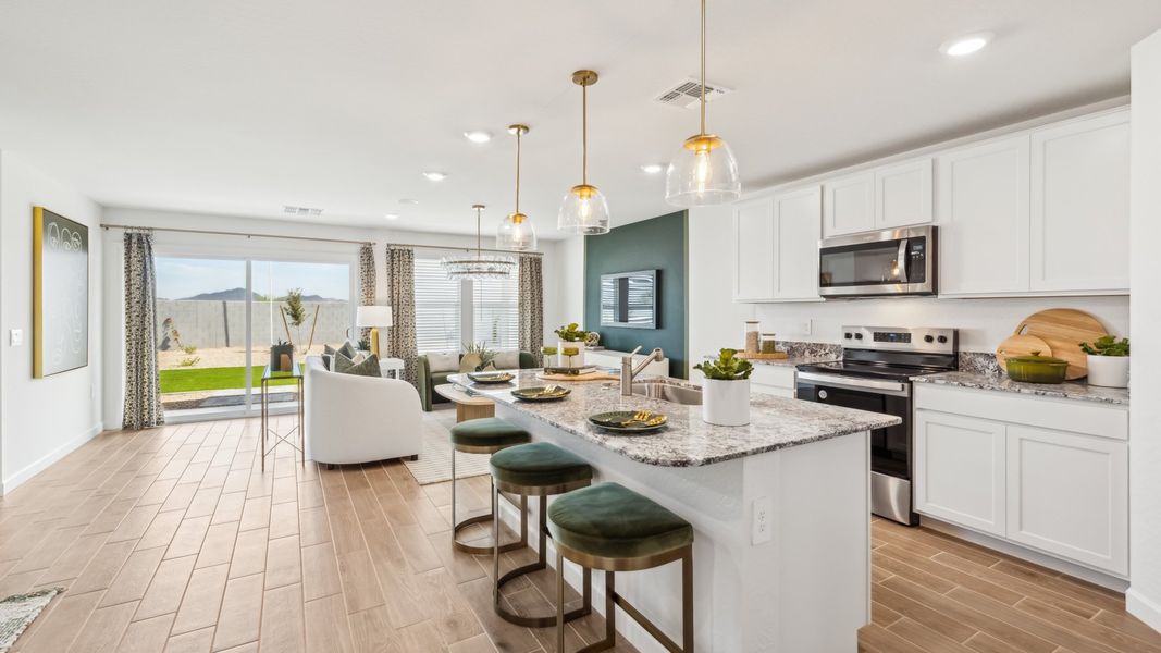 Furnished interior in a model home at Remington in Buckeye (Image 16).