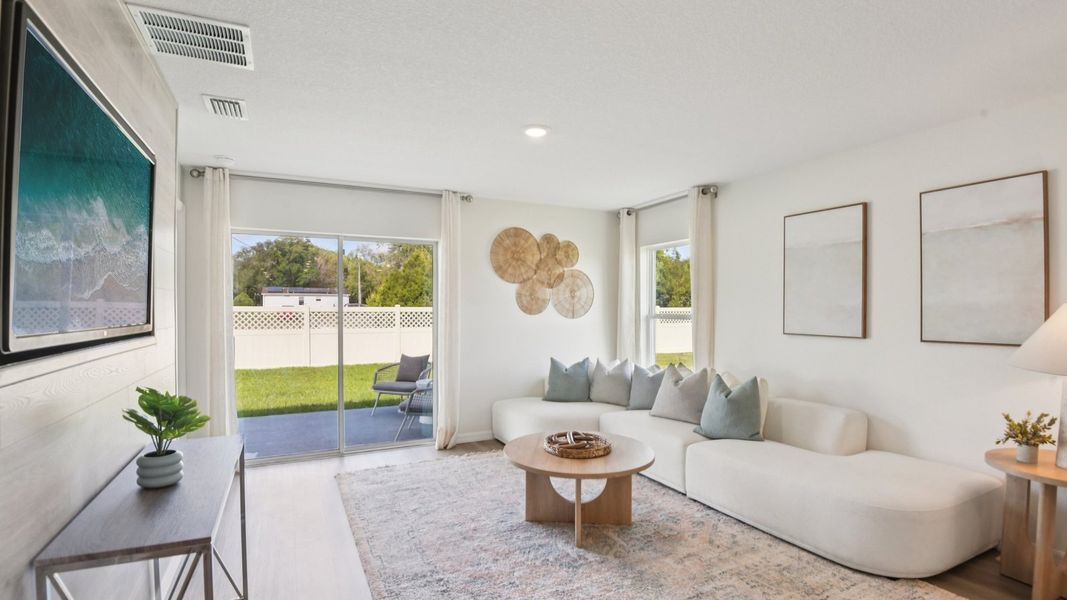 Furnished interior in a model home at Brighton Park in Hudson (Image 3).