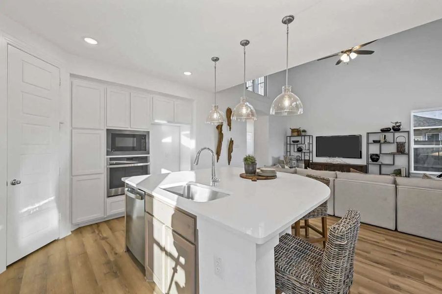 Furnished interior in a model home at Mantua Point: 40ft. lots in Van Alstyne (Image 23).