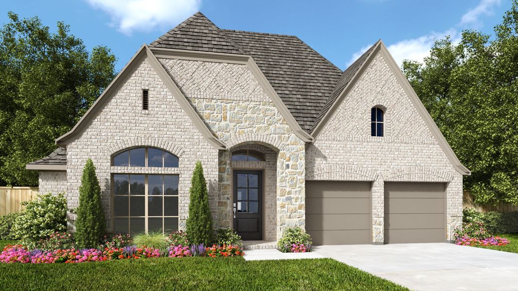 Front exterior of a home in the Meridiana 55' community, located in Manvel, TX (Image 3).
