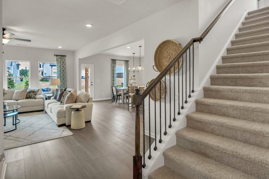 Furnished interior in a model home at The Oaks in Clarksville (Image 6).