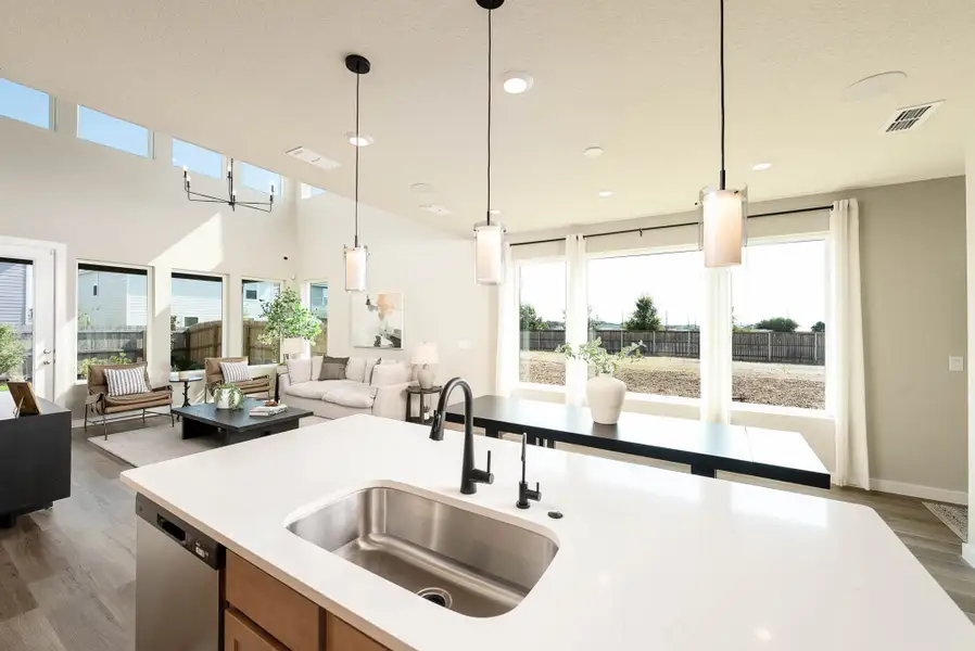 Furnished interior in a model home at Talley Fields in San Antonio (Image 8).