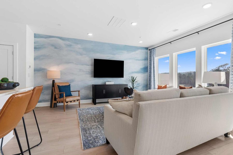 Furnished interior in a model home at Grandview Terrace in Canton (Image 19).