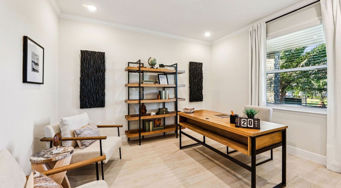 Furnished interior in a model home at Malabar Springs in Palm Bay (Image 8). Furnished interior in a model home at Malabar Springs in Palm Bay (Image 8).