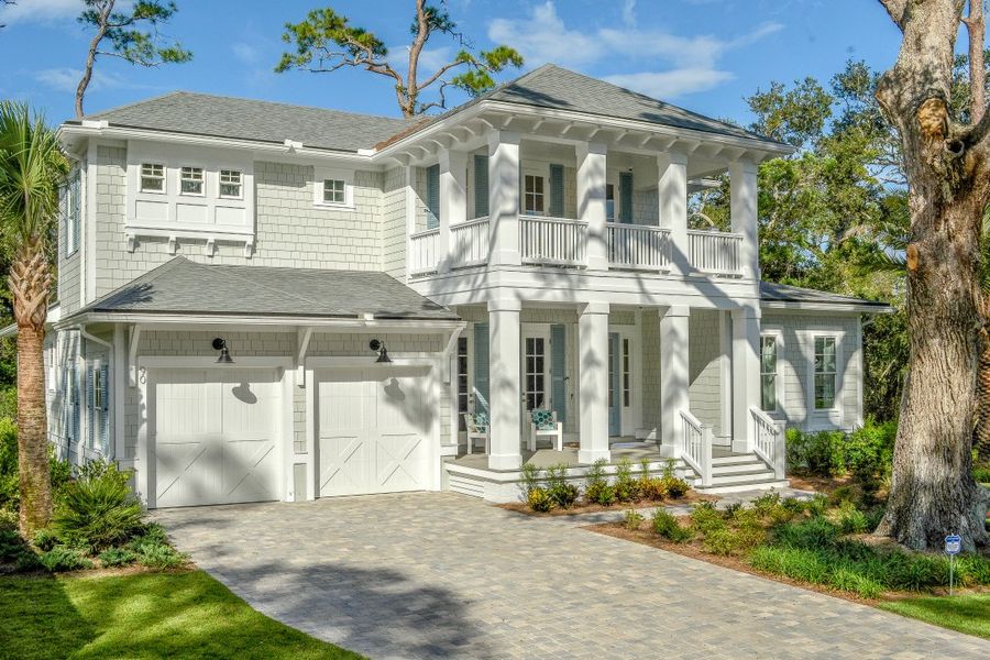 Front exterior of a home in the Ocean Ridge community, located in St. Augustine Beach, FL (Image 2).