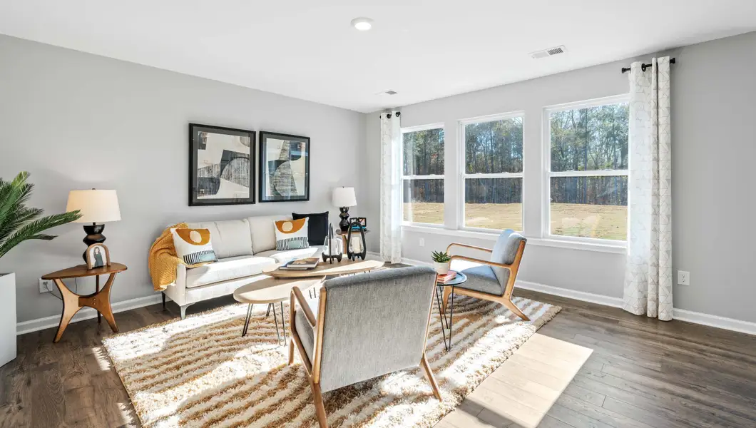 Furnished interior in a model home at Varner Station in Woodruff (Image 3). Furnished interior in a model home at Varner Station in Woodruff (Image 3).