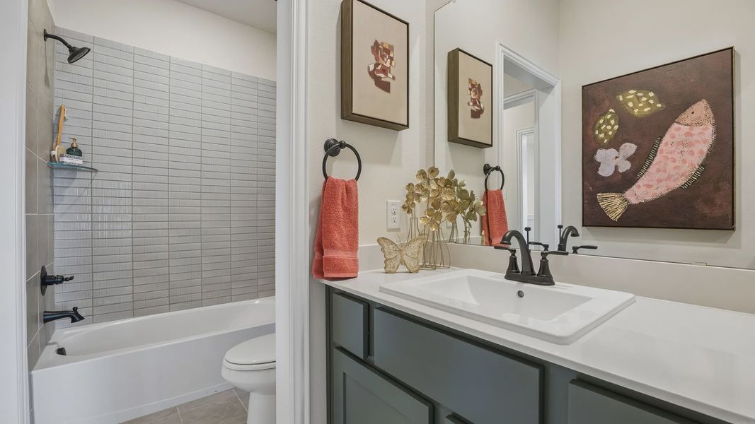 Furnished interior in a model home at Westpoint Park in Fort Worth (Image 35).