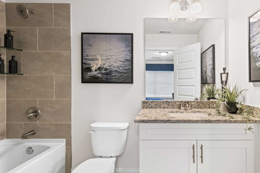 Furnished interior in a model home at Towns at Enclave in Lawrenceville (Image 45). Furnished interior in a model home at Towns at Enclave in Lawrenceville (Image 45).