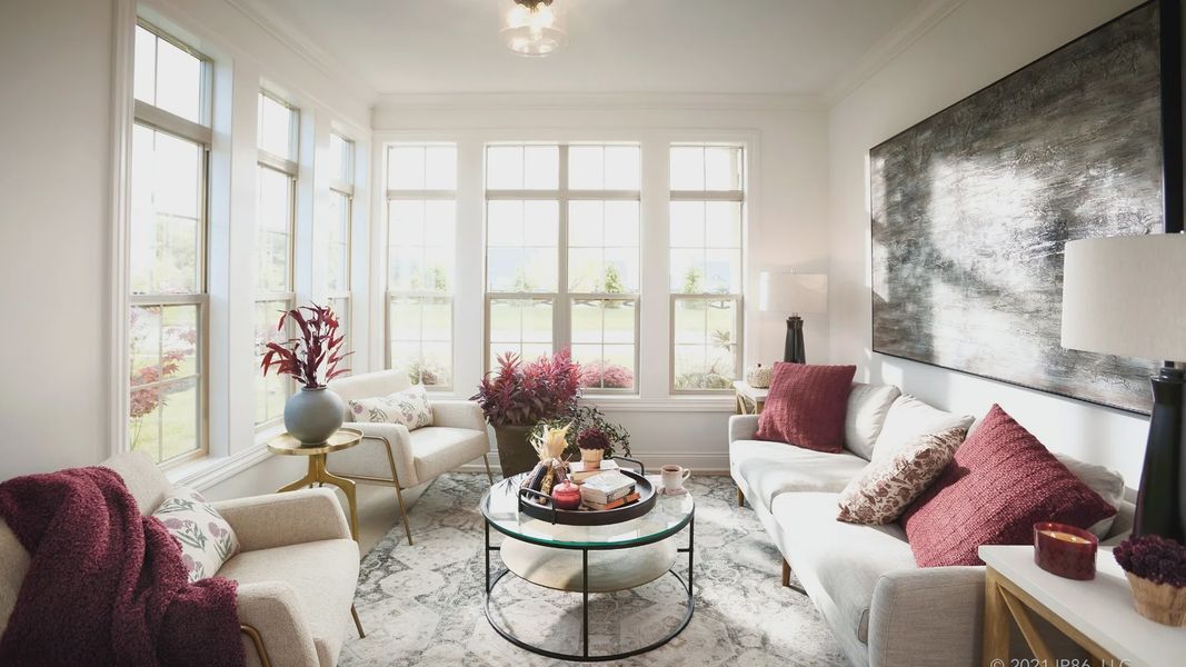 Furnished interior in a model home at The Courtyards at Quail Park in Mint Hill (Image 7).