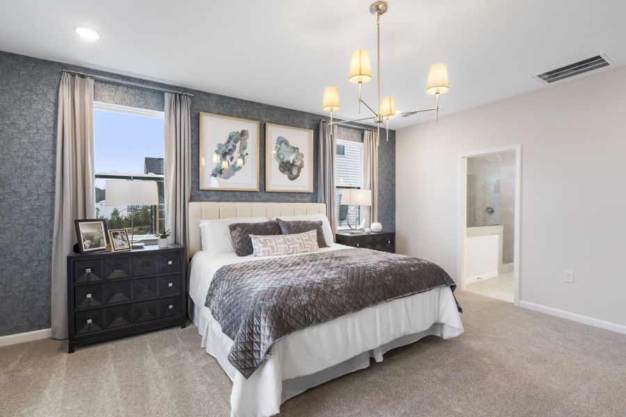 Furnished interior in a model home at Fox Field Farms in Broadway (Image 11).