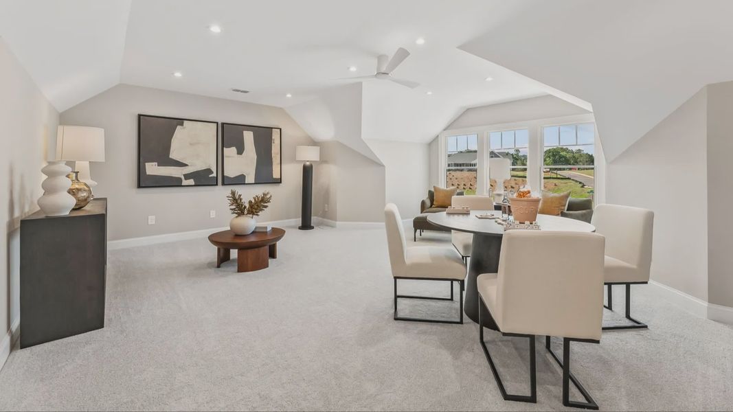 Furnished interior in a model home at The Courtyards at Post Road in Cumming (Image 22).