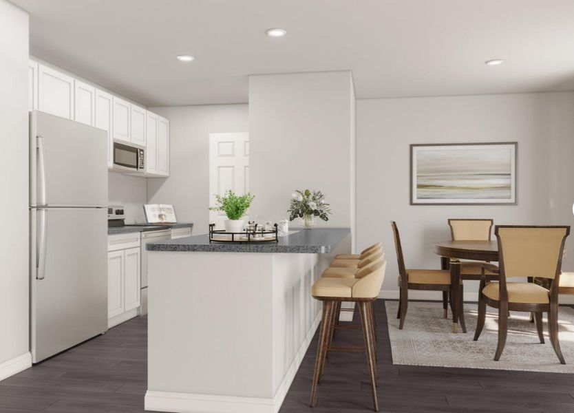 Furnished interior in a model home at Summit Place in Eden (Image 2).