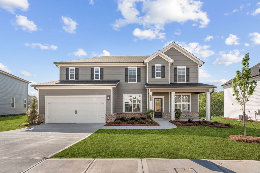 A house with a garage. A house with a garage.
