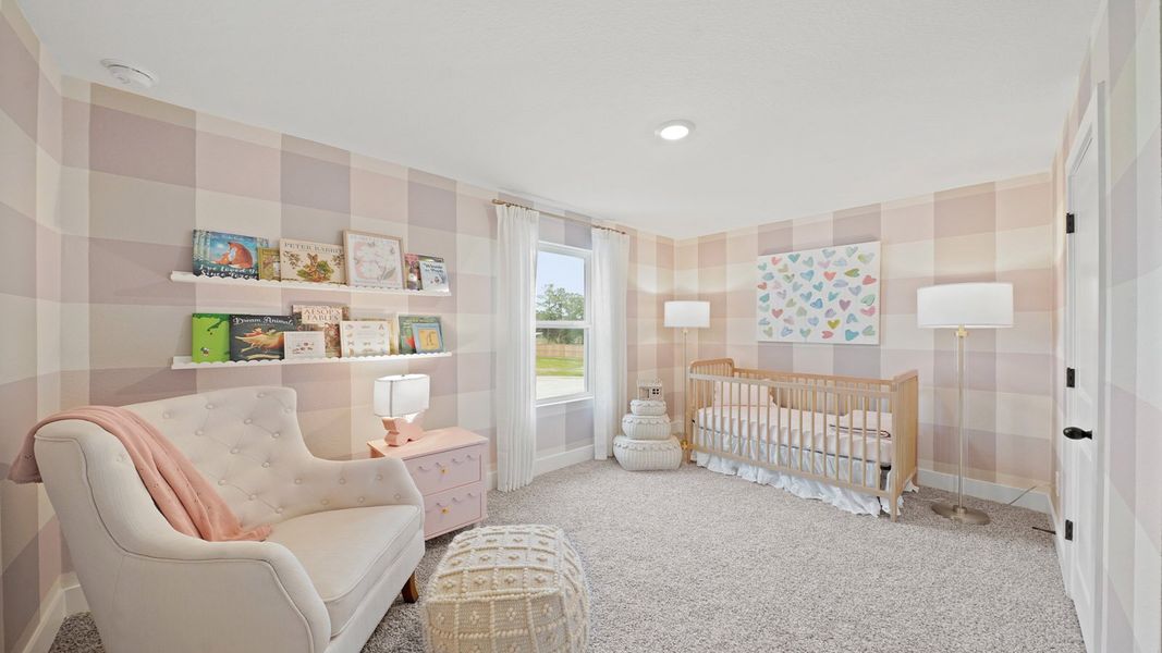 Furnished interior in a model home at Chapel Lakes in Montgomery (Image 40).