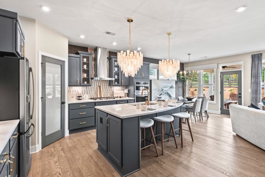 Furnished interior in a model home at Laurel Farms in Dallas (Image 22).
