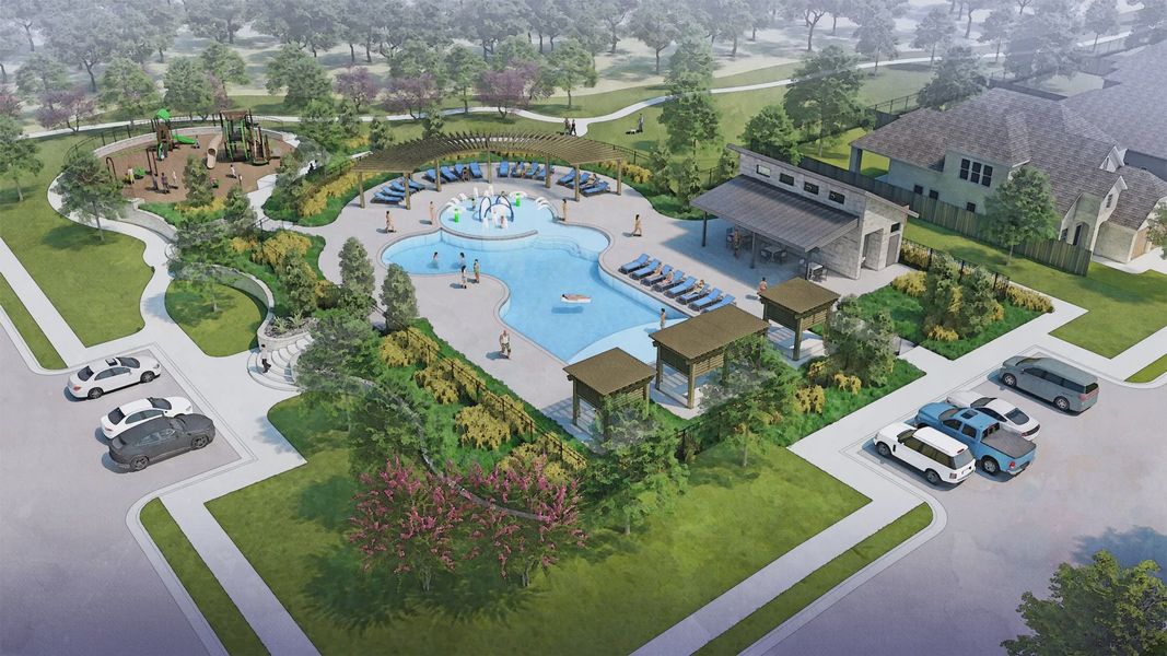 Discover Simpson Crossing's luxurious pool, chic cabanas, and serene playground. Exquisite modern designs await.