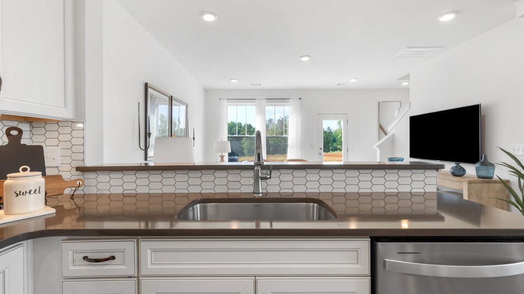 Furnished interior in a model home at Clarke Townes in Anderson (Image 9).