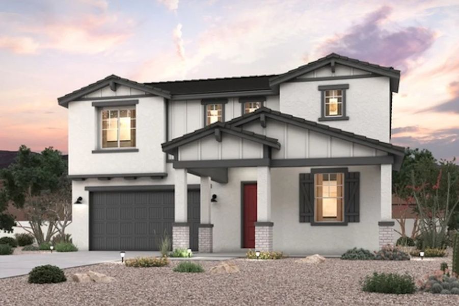Front exterior of a home in the The Foothills Collection at Rancho Vista community, located in Sun City, AZ (Image 23).
