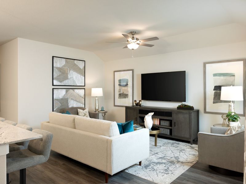Furnished interior in a model home at Landing Meadows - Premier Series in New Caney (Image 10).