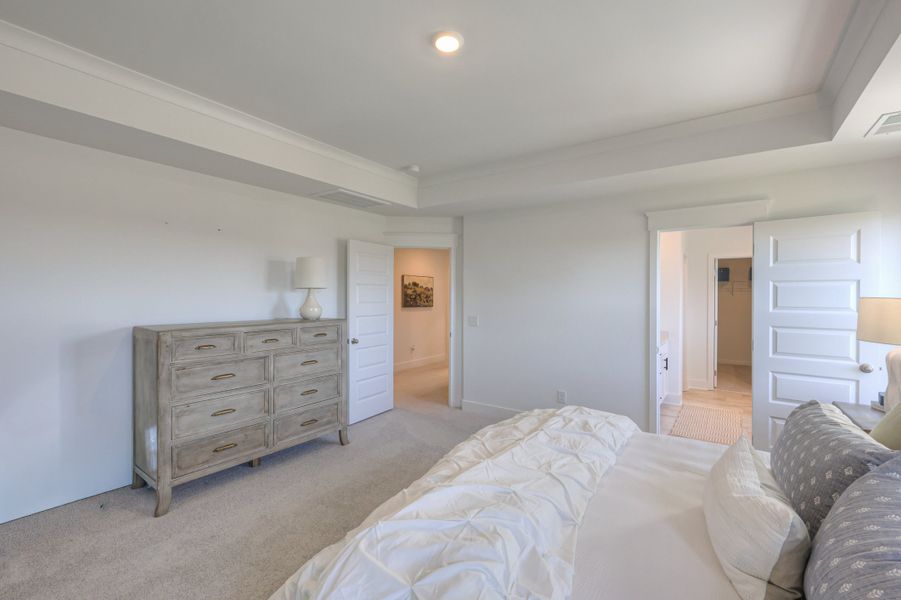 Furnished interior in a model home at Langford Farms in Gallatin (Image 39).